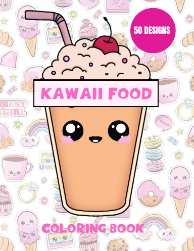 Kawaii food coloring book