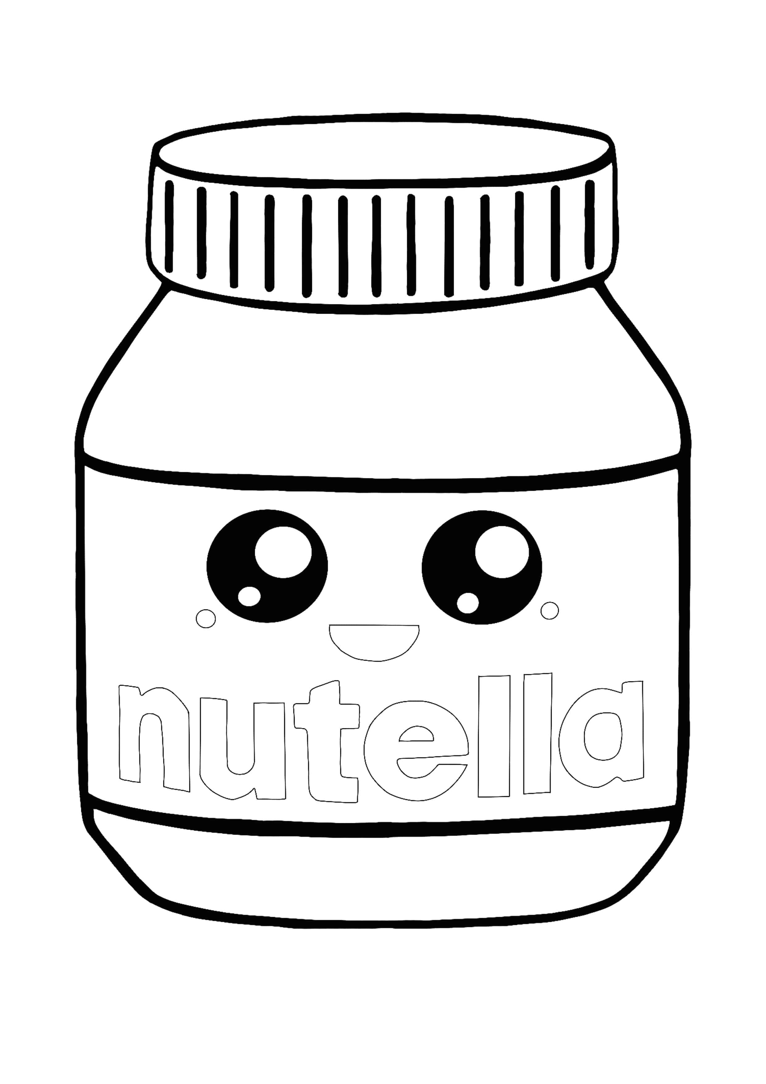 Kawaii nutella coloring page cute coloring pages cute easy drawings toy story coloring pages