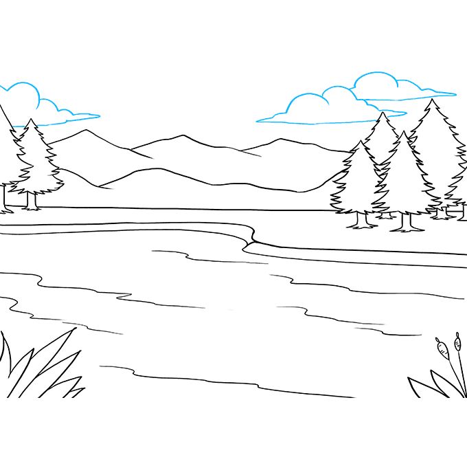 How to draw a lake