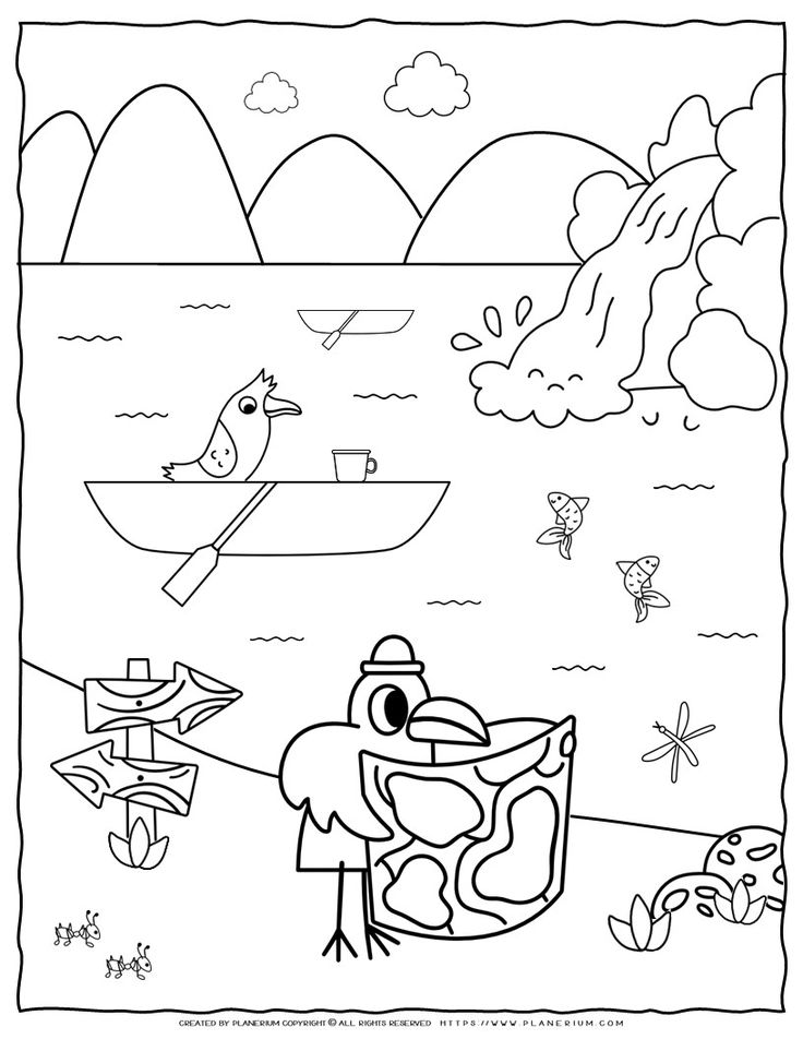 Lake coloring page planerium camping coloring pages coloring pages color activities