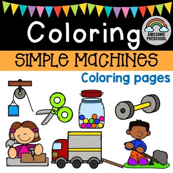 Simple machines coloring pages made by teachers