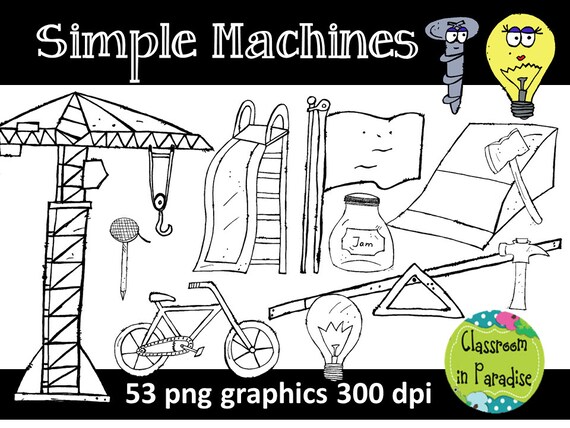 Simple machines clipart set