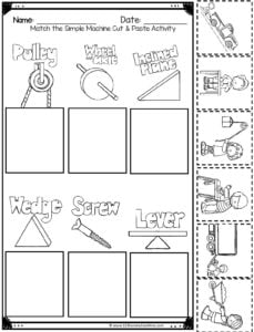Free simple machines worksheets