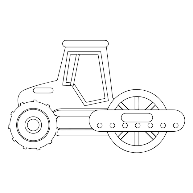 Premium vector construction machine coloring pages for kids vehicle coloring pages