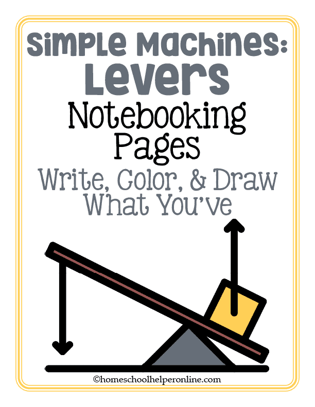 Simple machines pulley notebooking pages for grades to