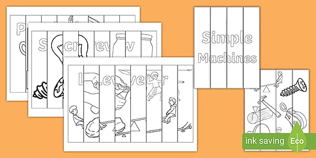 Simple machines agamographs colouring pages teacher