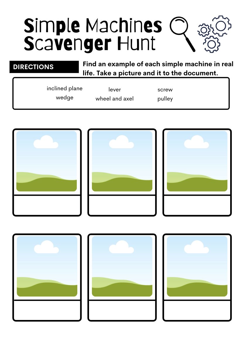 Amanda fox âïmaineâïorlandoâïaustin on x looking for fun ways to teach simplemachines try this canva simple machines scavenger hunt i created bined with quivervision augmentedreality coloring page and guided notes you