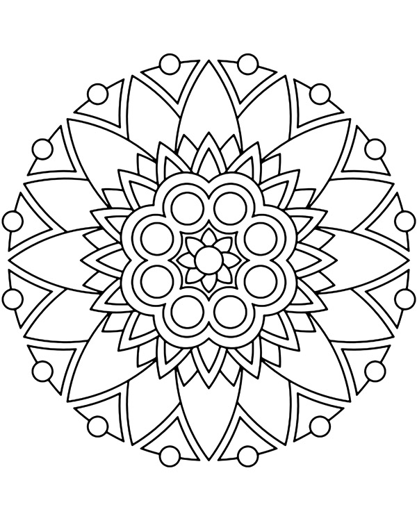 Simple mandala worksheet
