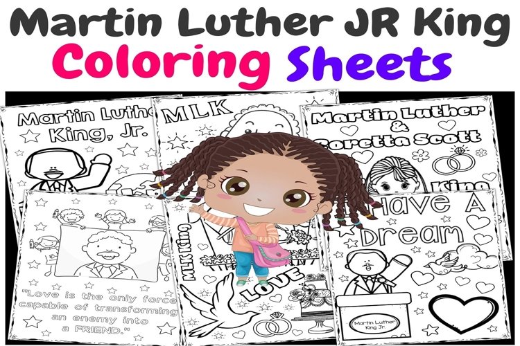 Martin luther king jr coloring book black history month