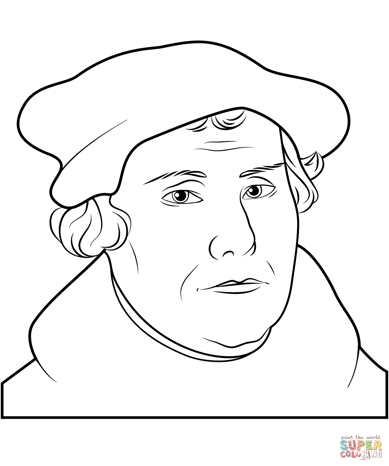 Martin luther coloring page free printable coloring pages