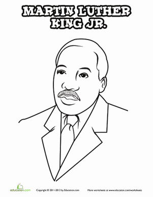 Martin luther king morning projects printable mlk color pages worksheets