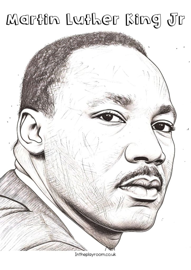 Free printable martin luther king jr loring sheets mlk day