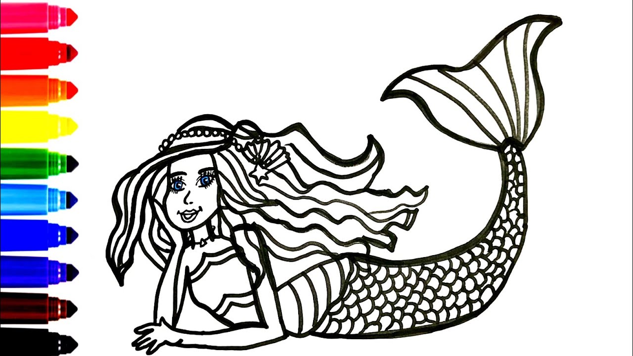 How to draw a mermaid