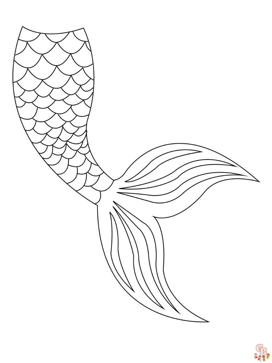 Printable mermaid coloring pages for kids