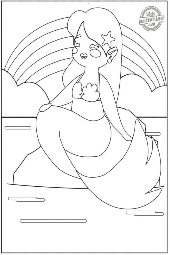 Free printable mermaid coloring pages kids activities blog