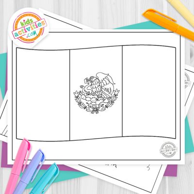 Festive mexican flag coloring pages kids activities blog