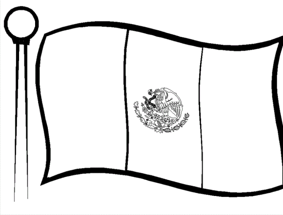 Simple mexican flag drawing