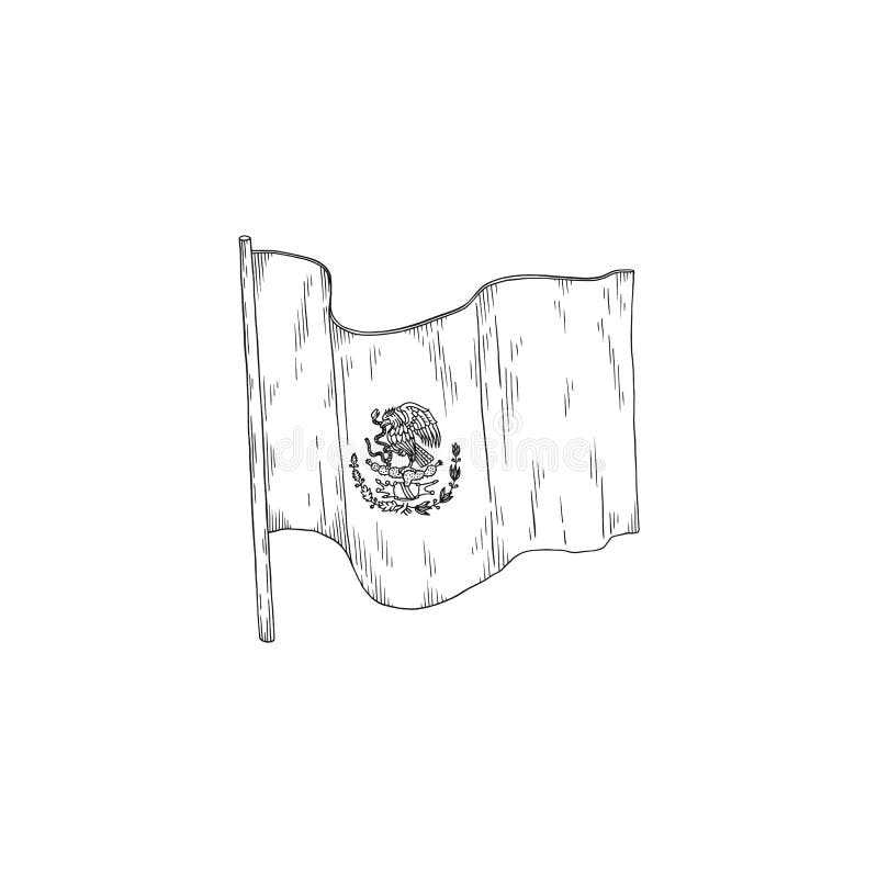 Mexican flag sketch stock illustrations â mexican flag sketch stock illustrations vectors clipart