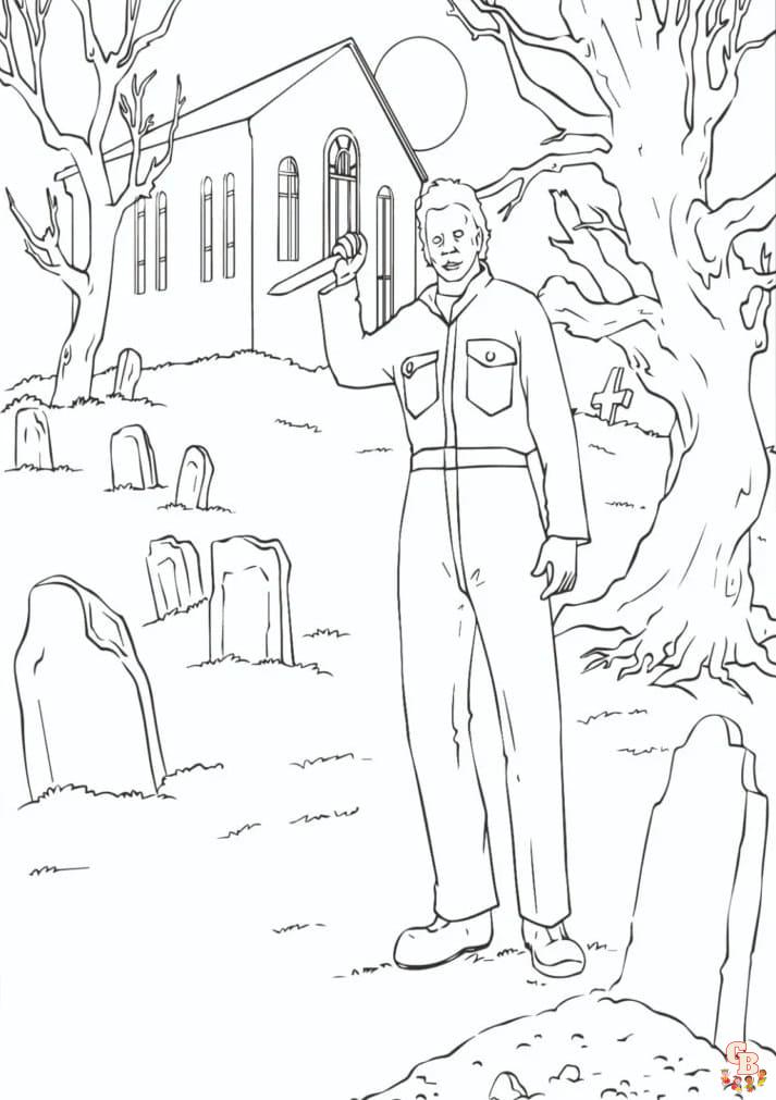 Printable michael myers coloring pages free for kids and adults
