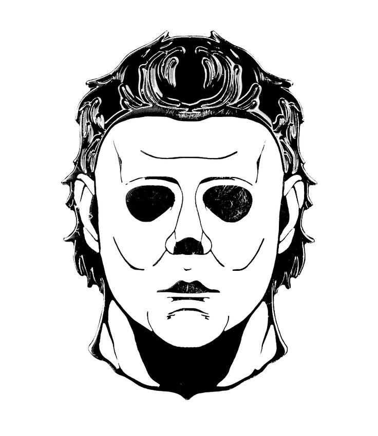 Michael myers mask coloring pages