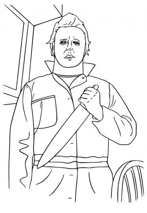Free printable michael myers coloring pages for adults and kids