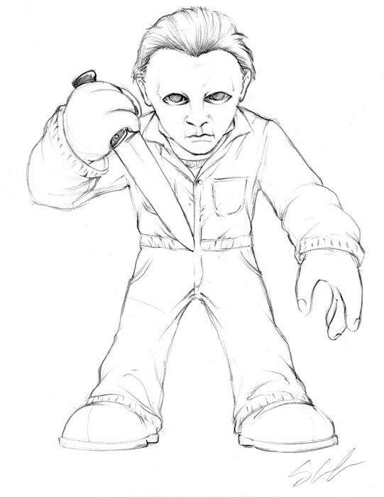 Pin by april dikty ordoyne on horror coloring cat coloring book michael myers drawing lost ocean coloring book