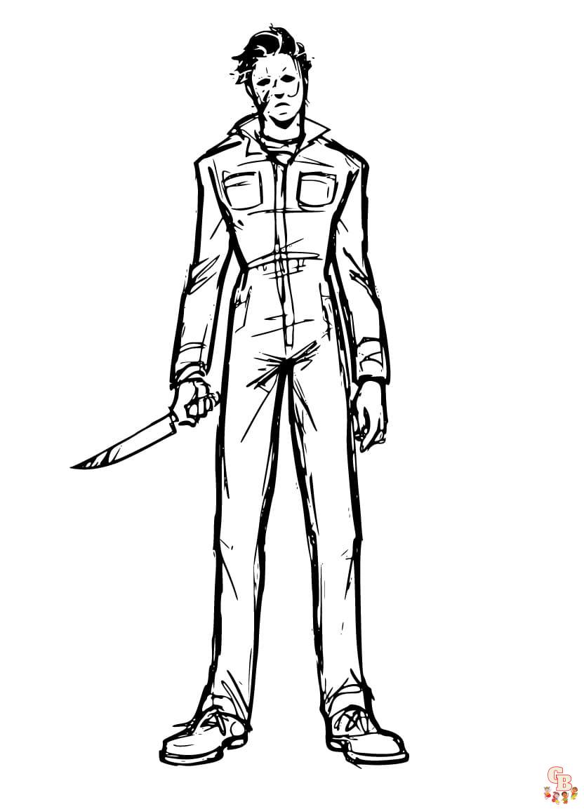 Printable michael myers coloring pages free for kids and adults