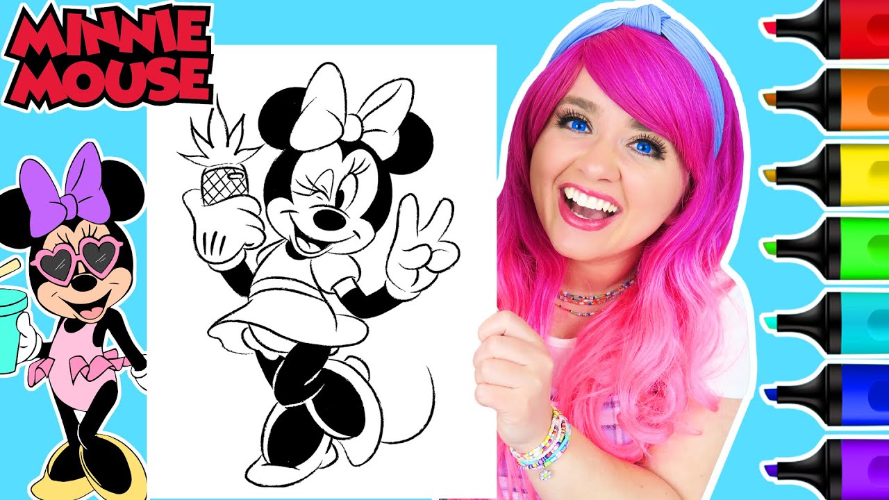 Coloring innie ouse selfie disney coloring page ohuhu art arkers