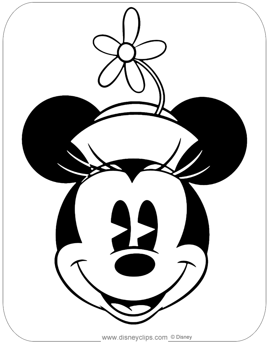 Classic minnie mouse coloring pages