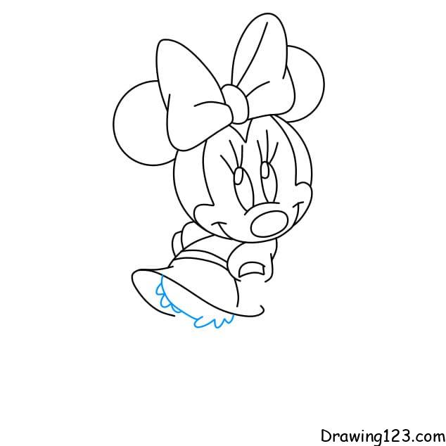 Minnie mouse drawing tutorial