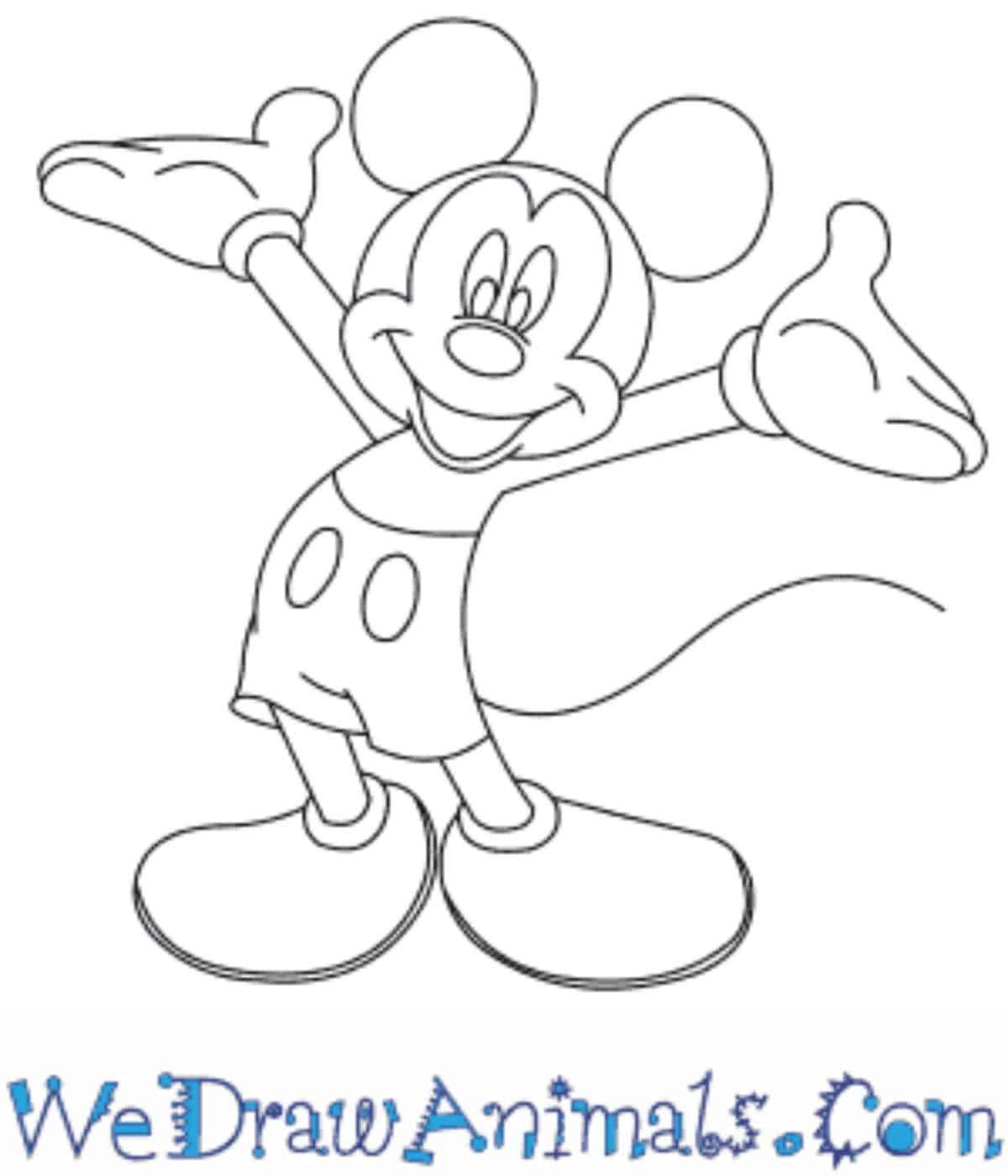 Easy mickey mouse drawing ideas for kids tutorials