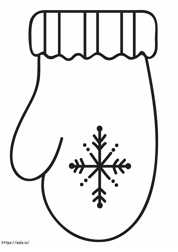 Simple mittens coloring pages
