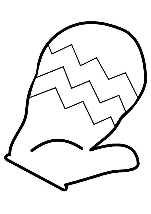Coloring page mitten