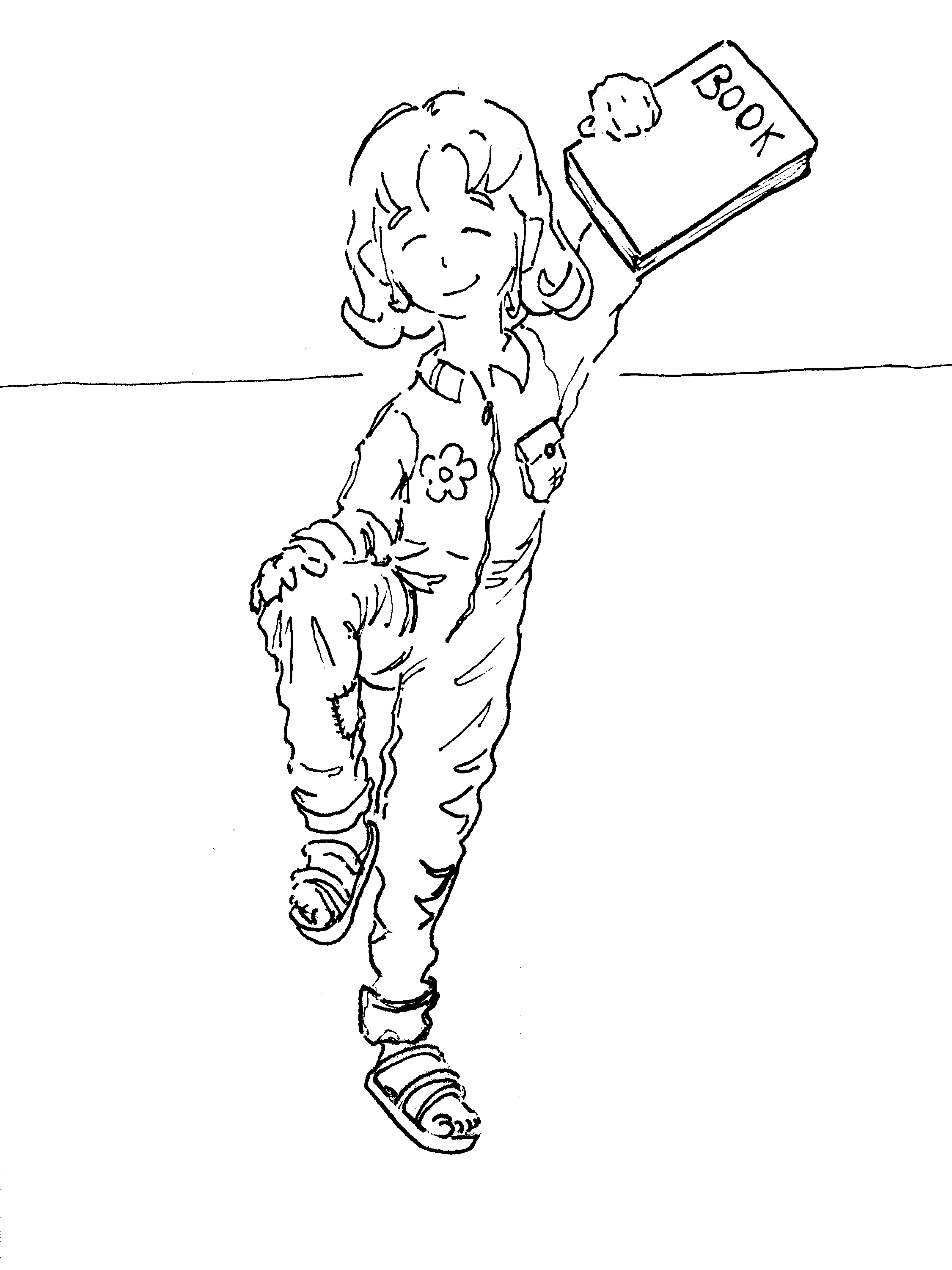Had to draw the main character from to kill a mockingbird for school came up with this rdrawing