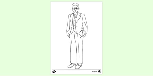 Atticus finch colouring colouring sheet teacher