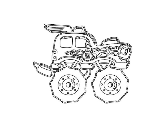 Childrens monster truck coloring pages