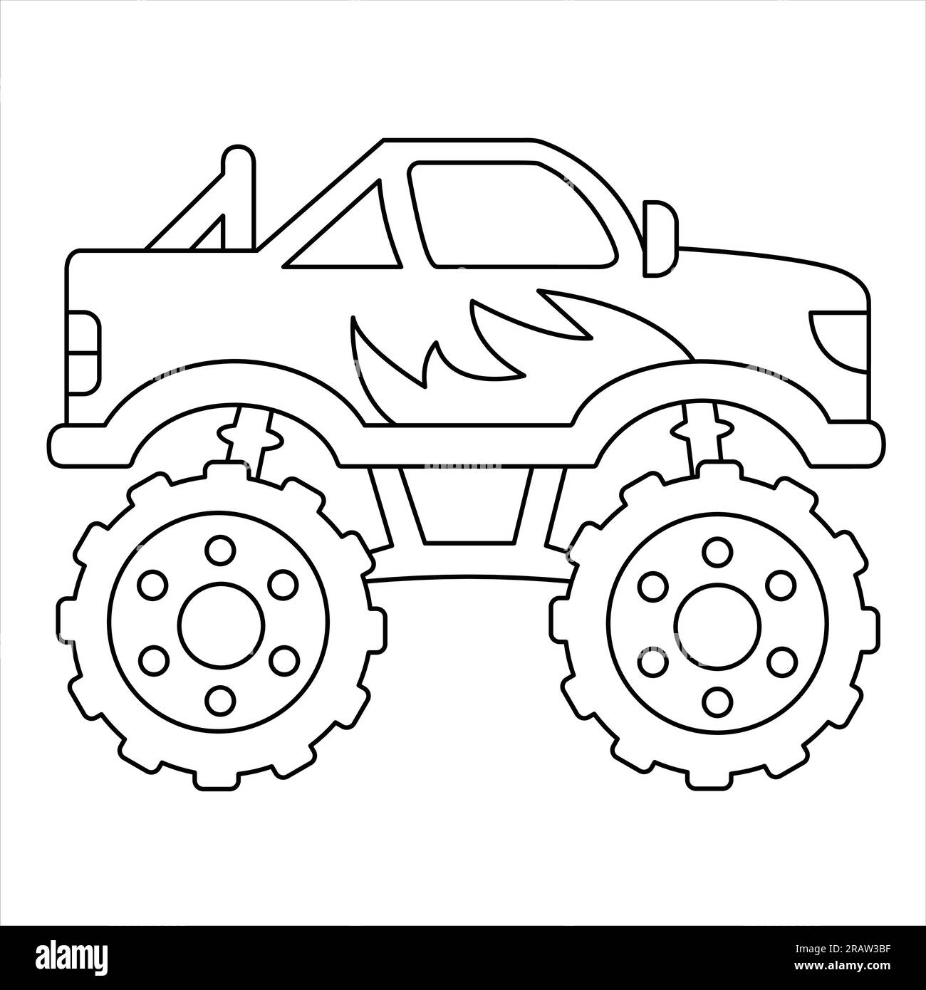 Monster truck black and white stock photos images