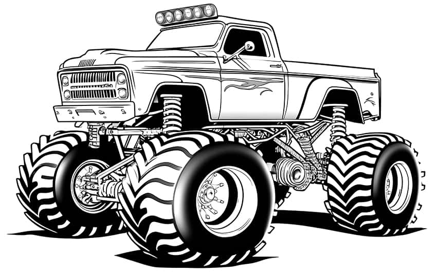 Monster truck coloring pages