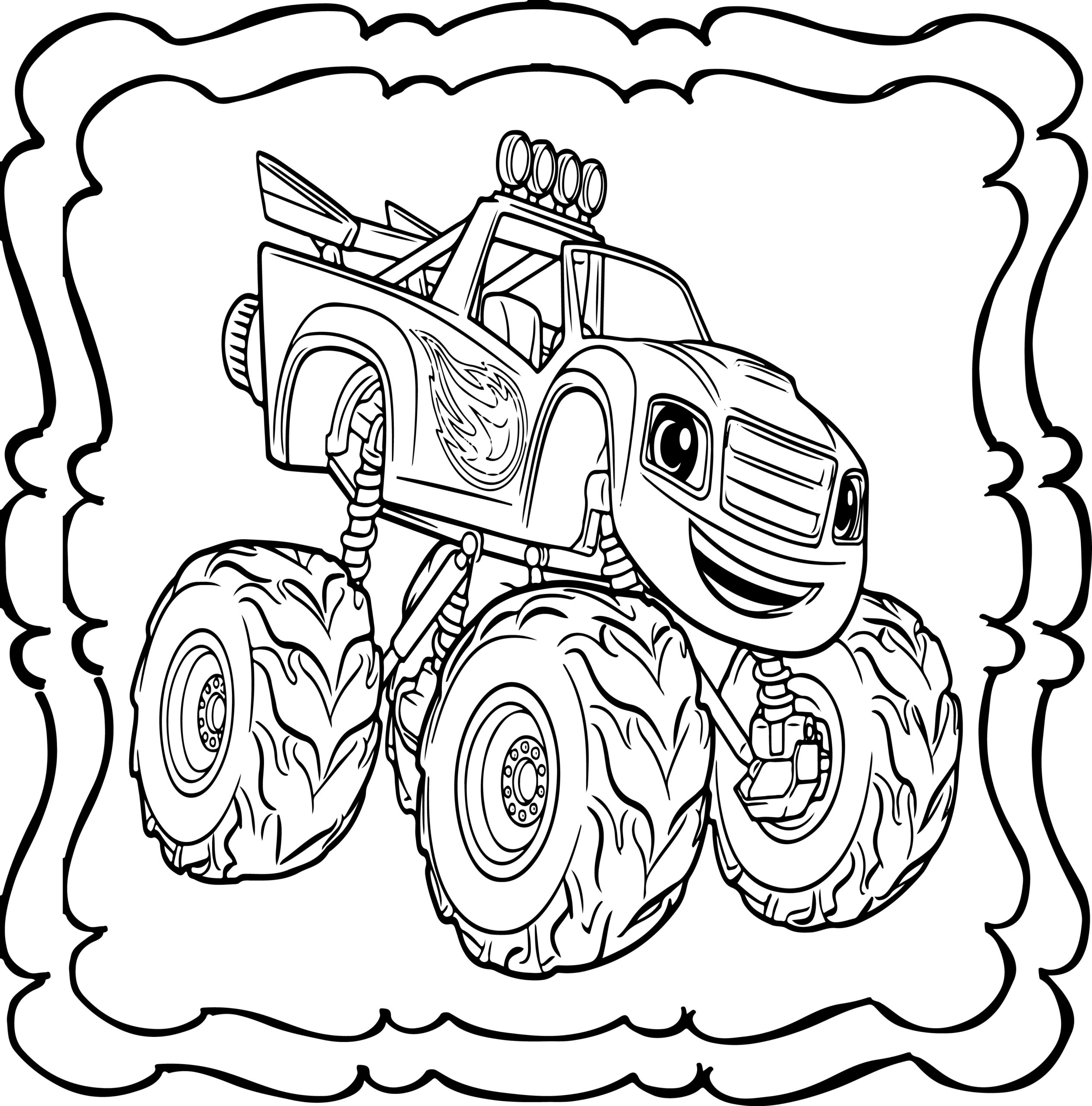 Monster truck coloring book easy and fun monsters truck coloring book for kids made by teachers
