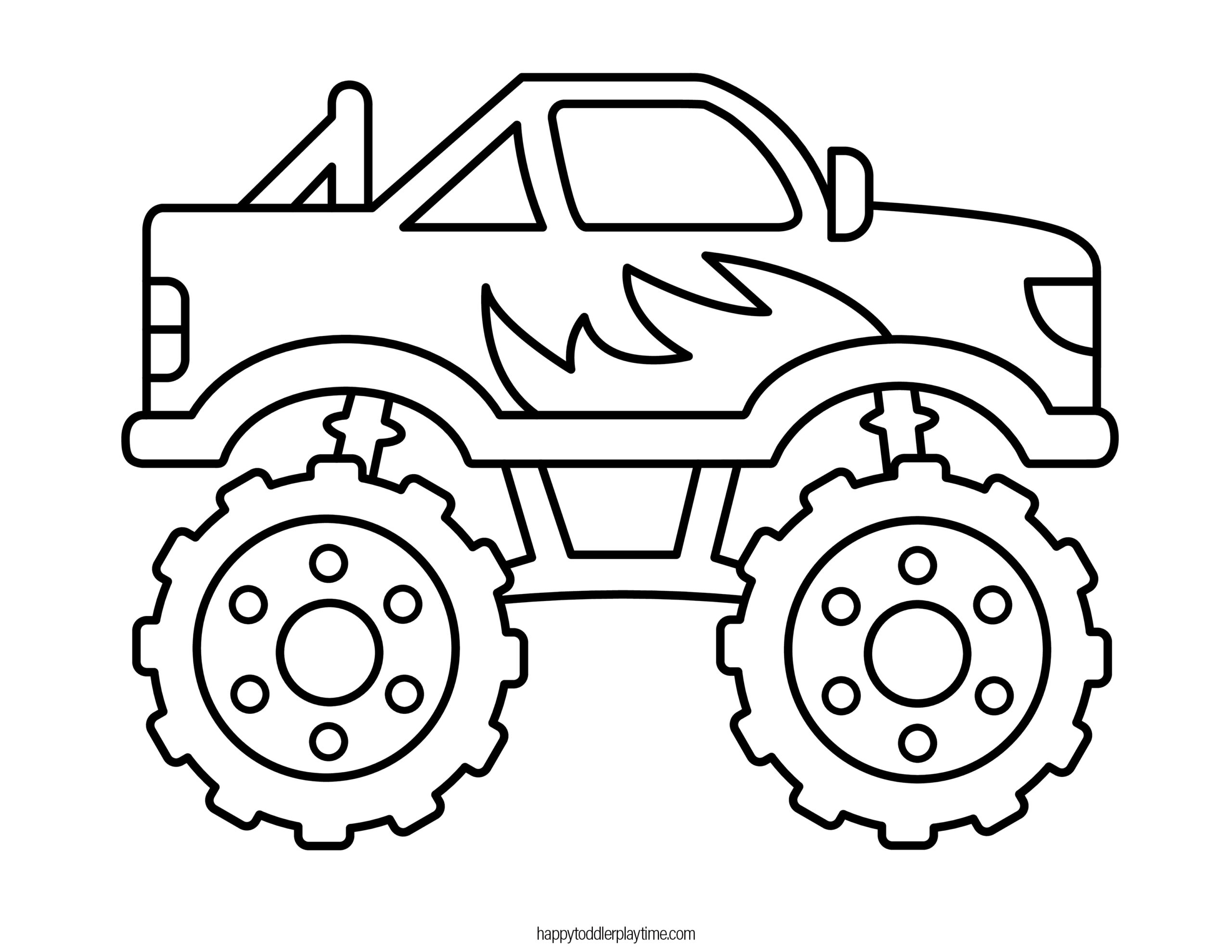 Free monster truck coloring pages for kids