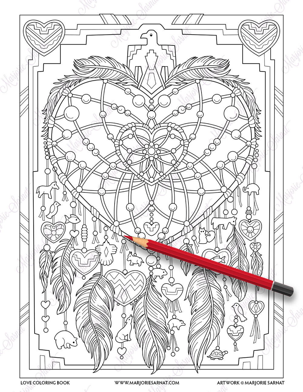 Love coloring book â marjorie sarnat design illustration