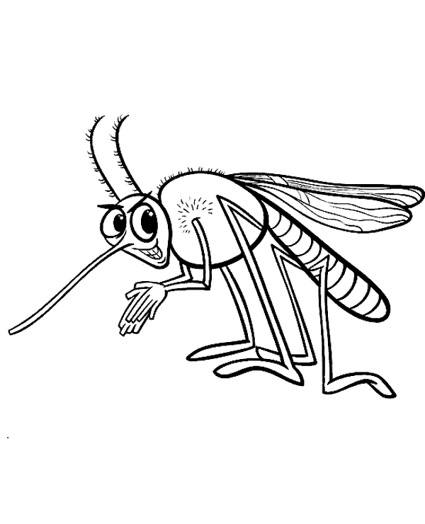 Printable mosquito coloring sheet