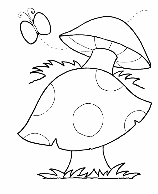 Learning years mushroom coloring page