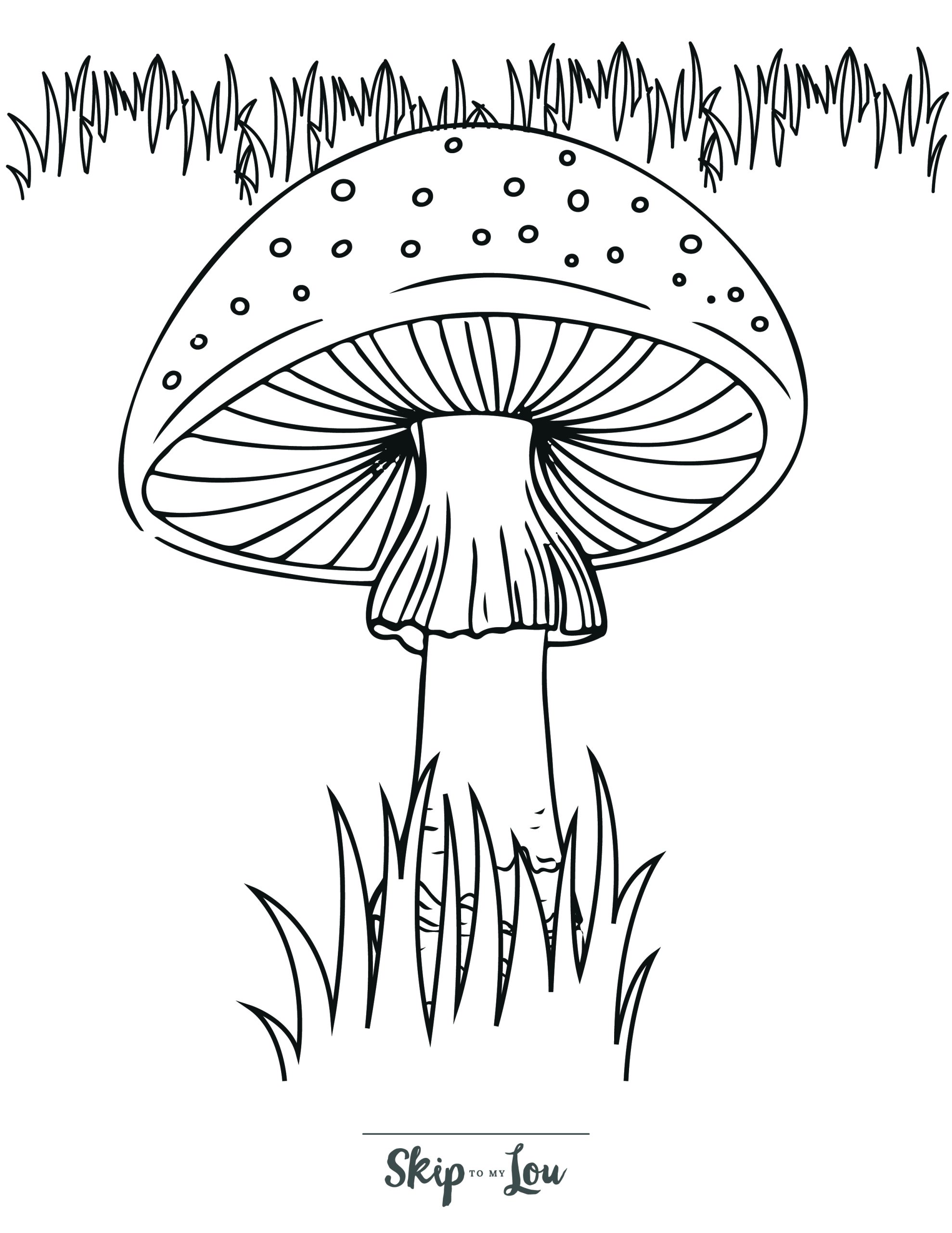 Free mushroom coloring pages