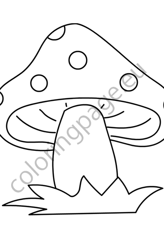 Simple mushroom coloring page coloring page
