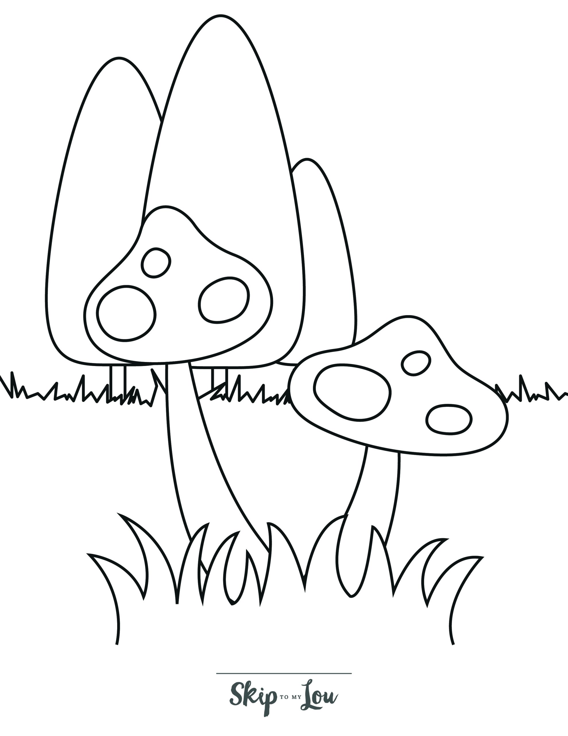 Free mushroom coloring pages