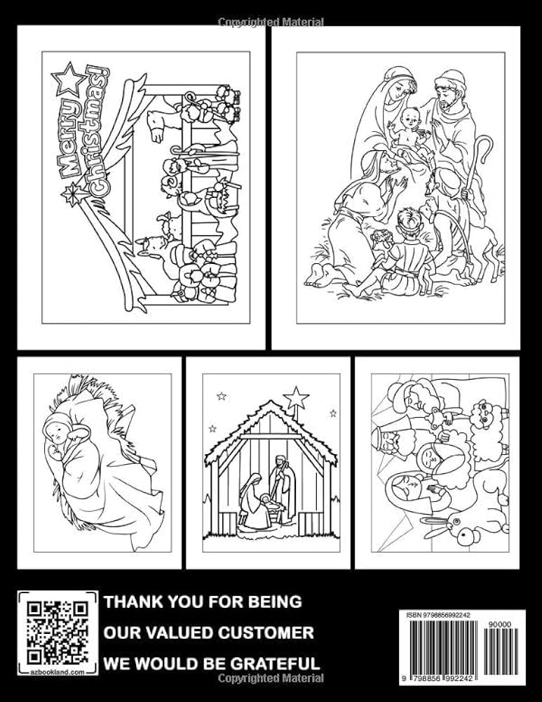 Nativity coloring book the true story of christmas for kids birth of jesus christ large easy and simple coloring pages for preschool villegas anthony books