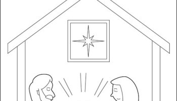 Coloring page nativity