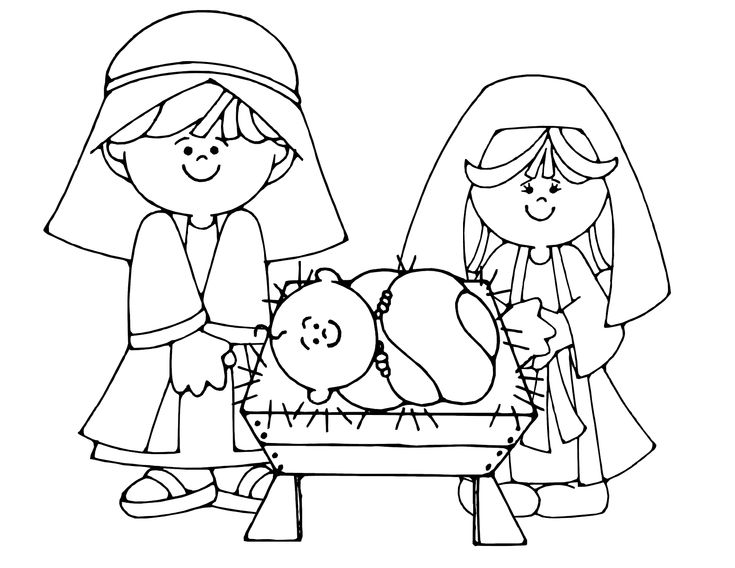 Simple nativity scene colouring page nativity coloring nativity coloring pages jesus coloring pages
