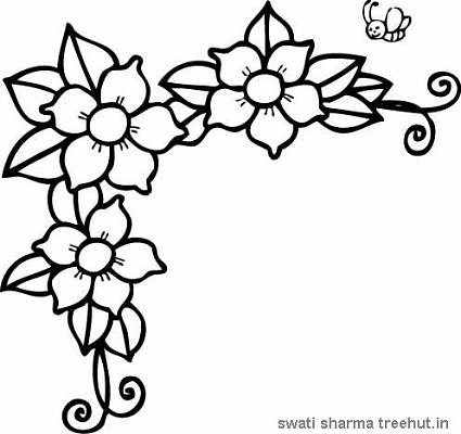 Easy flower colorg pages